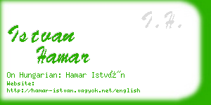 istvan hamar business card